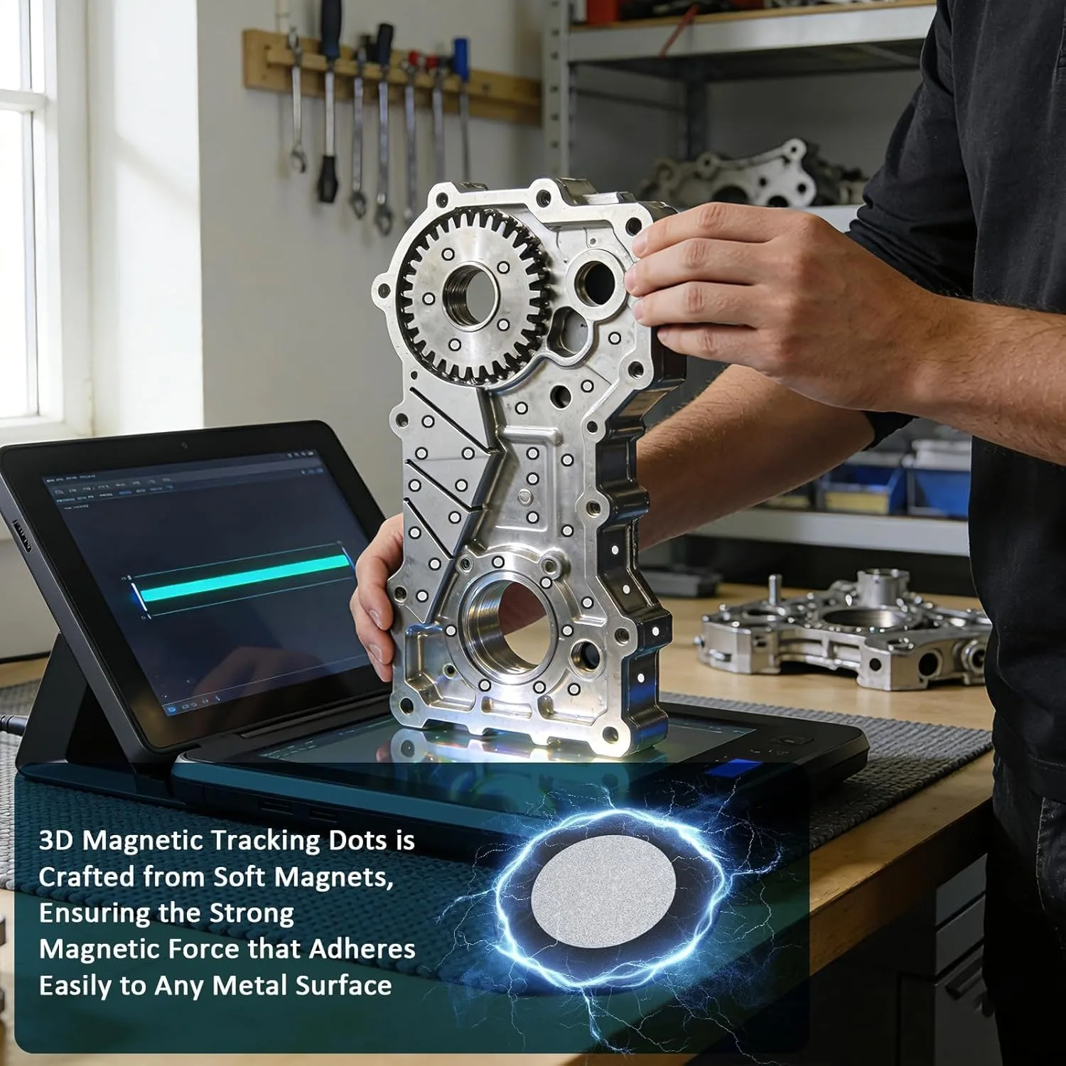 100-500 Stück 3D-Scanner-Marker, 3D Magnetische Tracking-Punkte zum Scannen, Diffus Reflektierende Positionierungsziele 6,0 mm Außendurchmesser 10 mm – Detail 4