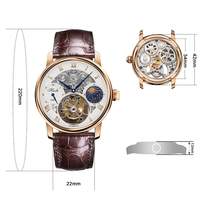 Haofa Watches For Man Luxury Flying Tourbillon 42h Power Manual Winding 19 Jewels Italian Leather Waterproof Man Watch 2025 1028