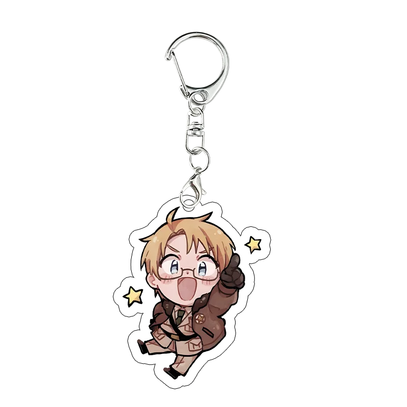 Hetalia Axis Powers Acryl-Schlüsselanhänger Frankreich Amerika Russland Kawaii Deko-Accessoires Schlüsselring Schultaschenanhänger Geschenke – Detail 12