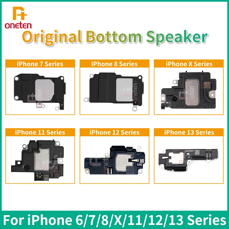 ONETEN 1 قطعة أسفل المتكلم استبدال جزء آيفون 14 13 12 11 برو X XR XS ماكس Mini 8 7 6 6s زائد أسلم المتكلم إصلاح