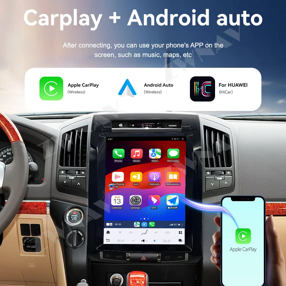 

Vertical Screen Car Radio For Toyota Land Cruiser 2008-2015 Android GPS Automotive Multimedia Auto Radio Player Stereo Receiver