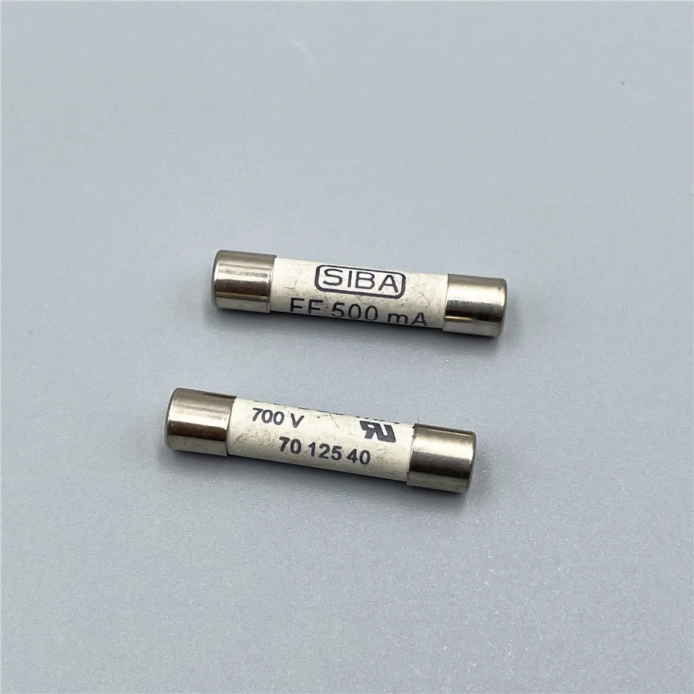 2pcs/Lot SIBA FF 500mA 700V 50kA 6.3x32mm 195100 7012540 Fast Acting Ceramic Fuse Links