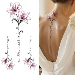 1 Sheet Peach Blossom Flower Tattoo Sticker Waterproof Lasting Temporary Tattoo