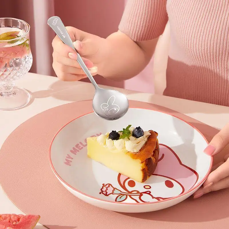 سانريو هالو كيتي سينامورول ماي ميلودي ملعقة ضرب المنتج منتج جديد Kawaii كارتون أنيمي المحمولة الكبار طالب الحرم الجامعي