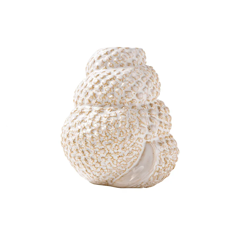 

White Art Ceramic Vase Gift Box Decorative Crafts Flower Arranger Creative Living Room Ornament