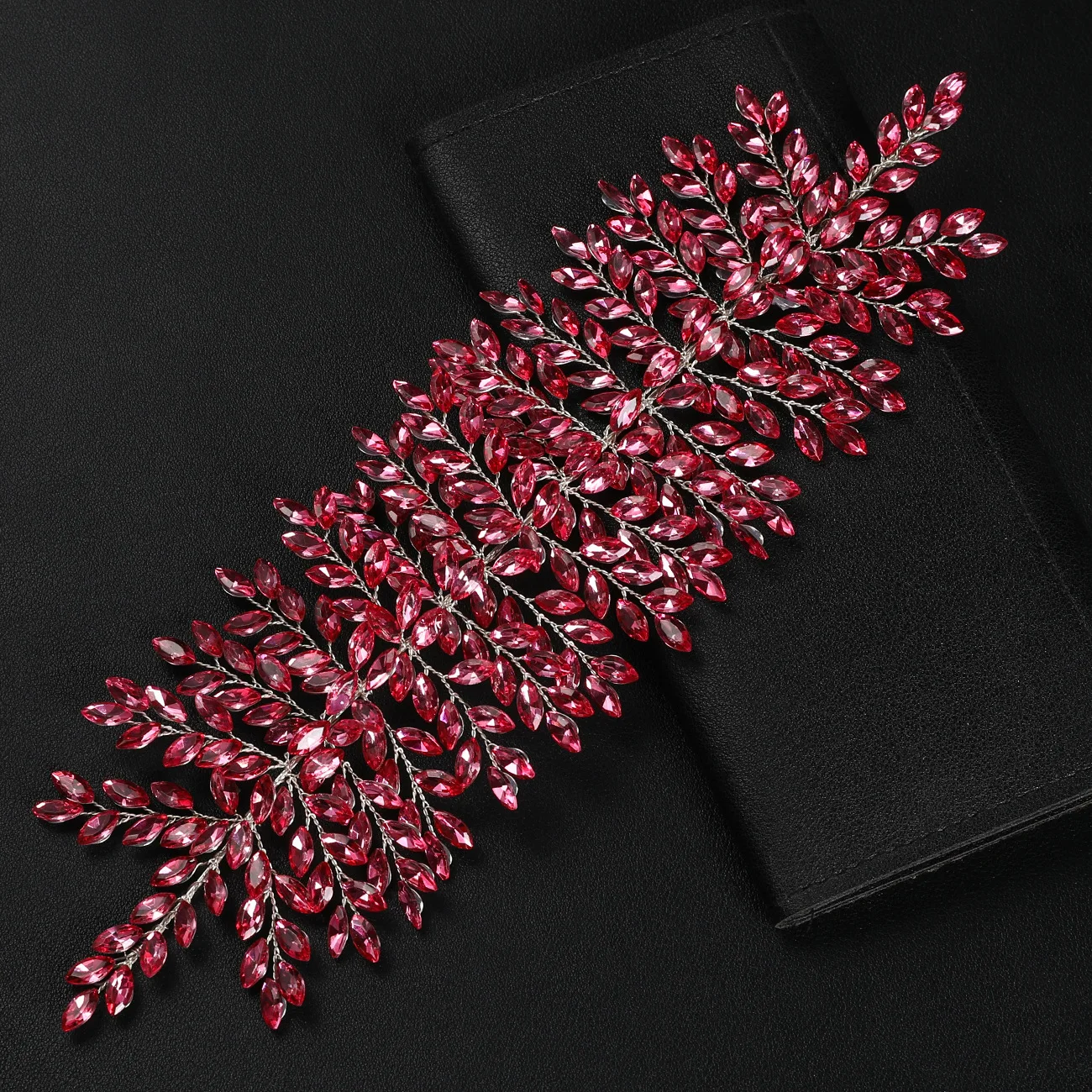 SLBRIDAL Handgefertigte Strass-Kristall-Haarkränze, Hochzeits-Kopfschmuck, Haaraccessoires, Stirnband für Bräute, Frauen und Mädchen – Detail 17