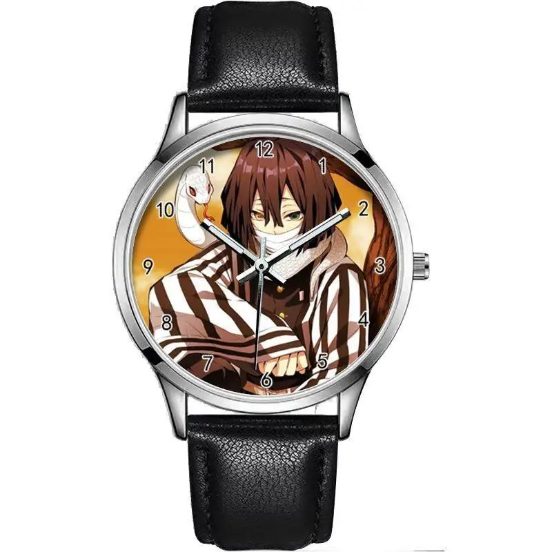 Demon Slayer Anime reloj de dibujos animados puntero Obanai Lguro productos periféricos reloj de cuarzo impermeable estudiante creatividad regalos de cumpleaños