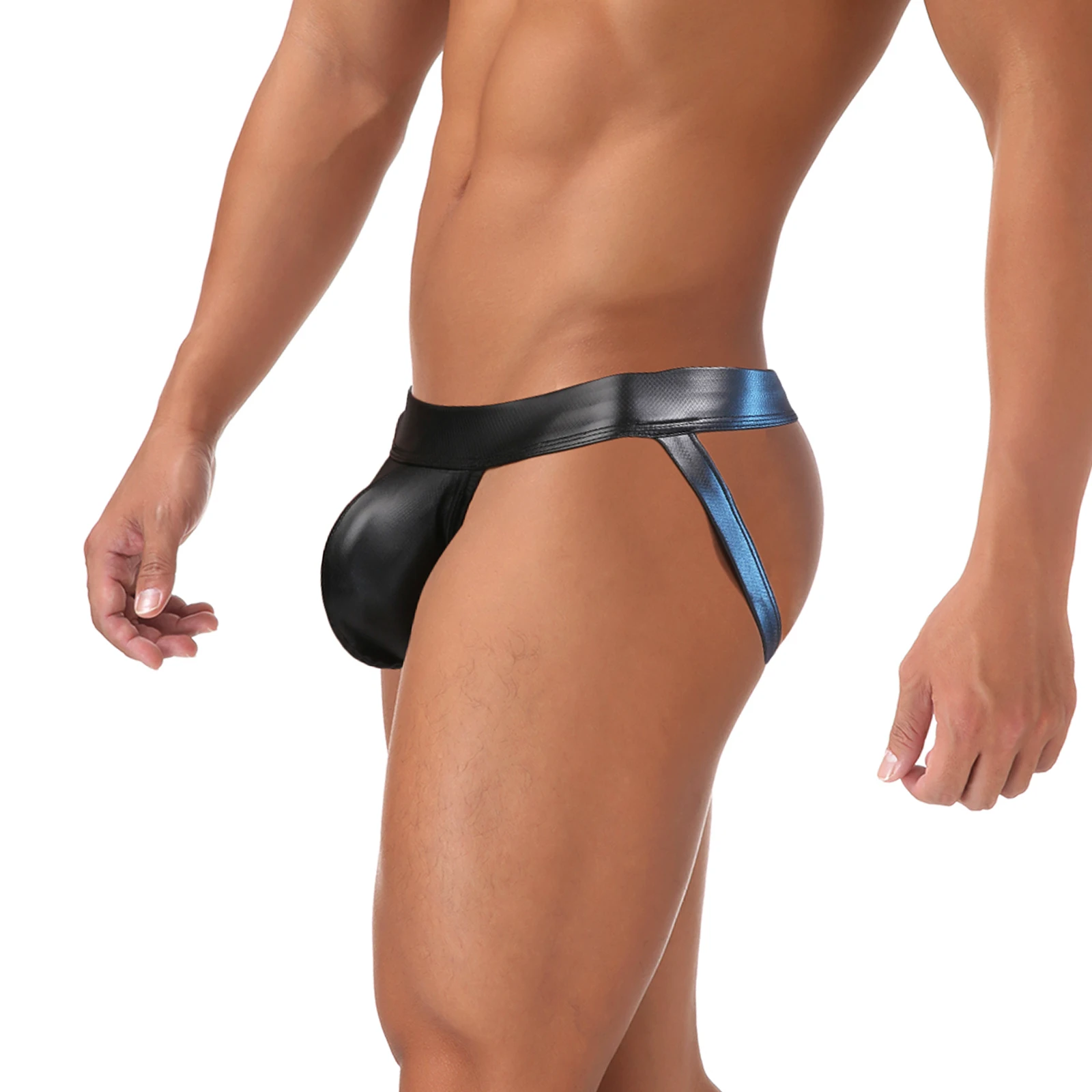 

High Quality Sexy Men Underwear Jock Strap Faux Leather Thong Cueca Jockstrap Man G String Lingerie Underpants Erotic Panties