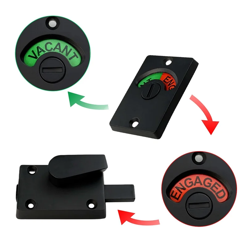 ABDJ-قسم الحمام لقفل خصوصية المرحاض من سبائك الزنك، يتضمن علامة مؤشر المحتلة/الفاكانت لمرحاض المرحاض