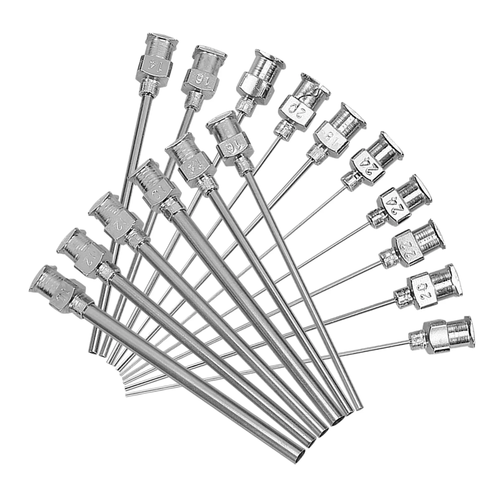 

16Pcs Stainless Steel Dispensing Needles Blunt Tip 10G 12G 14G 20G 22G Epoxy Resin Adhesive Lab Assembly Jewelry