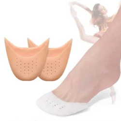 2PCS Silicone Toe Protector Shoes Soft Forefoot Breathable Toe Pads Ballet Toe Caps Cushions Metatarsal Covers High Heel Shoes