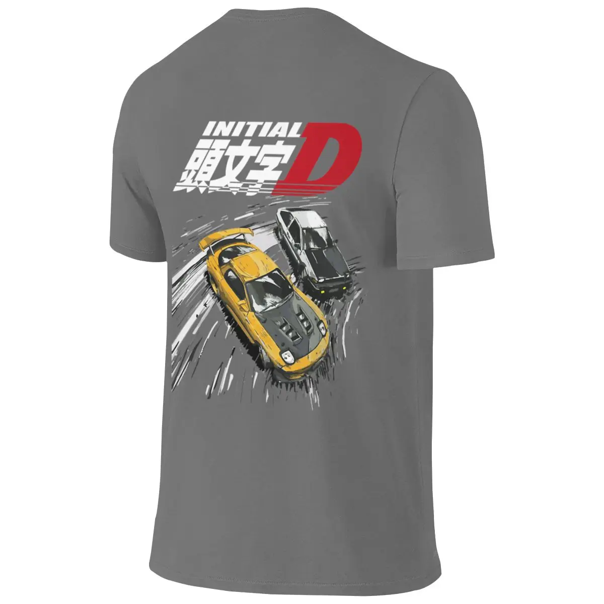 Initial D - Mountain Drift Racing Tandem AE86 Vs FD Rx-7 Not Fading Reversible T-shirt Street Personality Classic Colors T-shirt