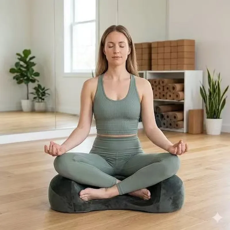 Crab-shaped seat cushion Ergonomic design Special hip protection seat cushion for meditation Memory cotton High rebound seat