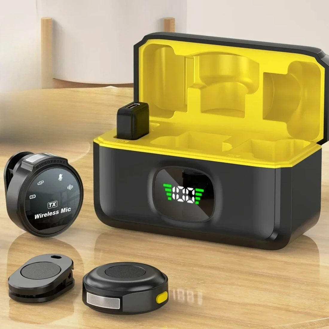 

For xiaomi Wireless Lapel Microphone Type-C for iphone Android Devices Live Streaming Recording Interview With Magnetic Clip‌