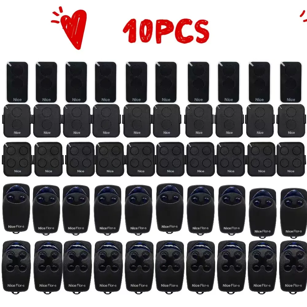 10 قطعة NICE FLORS FLO2RS FLO4RS FLORE FLO2RE FLO4RE ERA INTI 2 INTI2 باب المرآب التحكم عن بعد 433.92 ميجا هرتز رمز المتداول