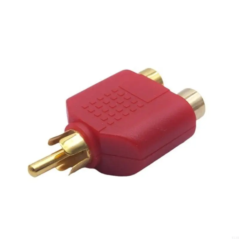 Mono Y Splitter Cable Connectors 1 Male to 2 Female Adapter for Flexible Auditory Video Setups