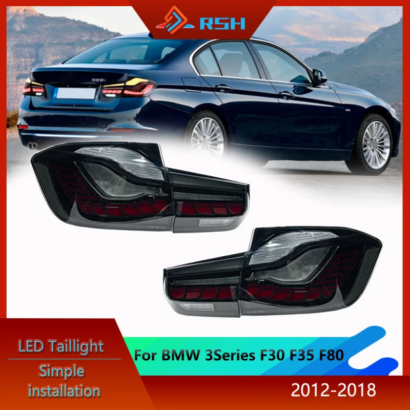 Modified Taillights For BMW 3 Series F30 F35 Tail Light Dragon Scale Dynamic Water Turn Signal Car Rear Lamp Plug And Play