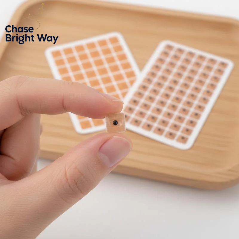 Ear Acupuncture Seeds Stickers 600Pcs Non-Invasive Acupressure Massage Patch for Pain Relief Stress Reduction Home Use