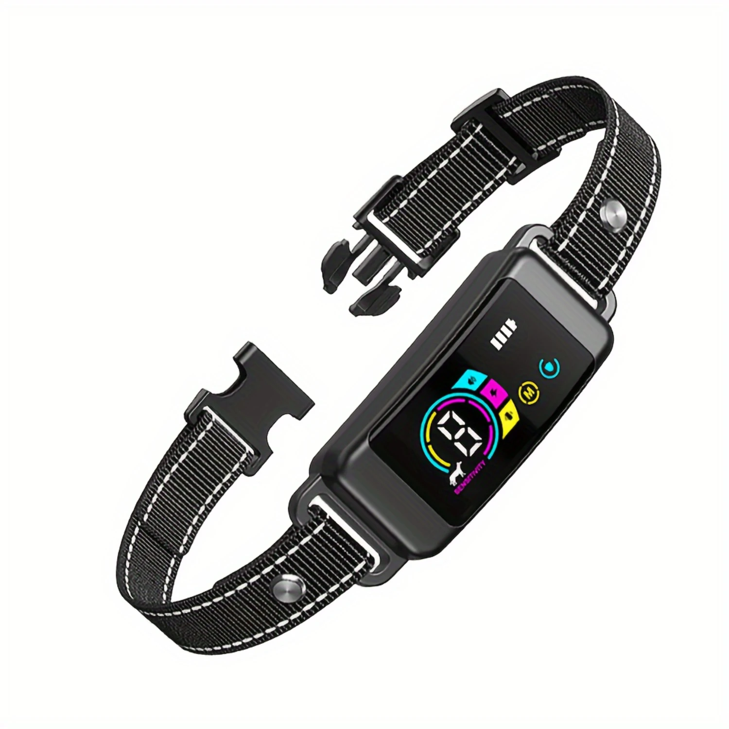

Adjustable Nylon Dog Bark Collar, Anti-Interference Chip, Long Battery Life, 20 Days Standby, Pet Training Device, 1.18" Width