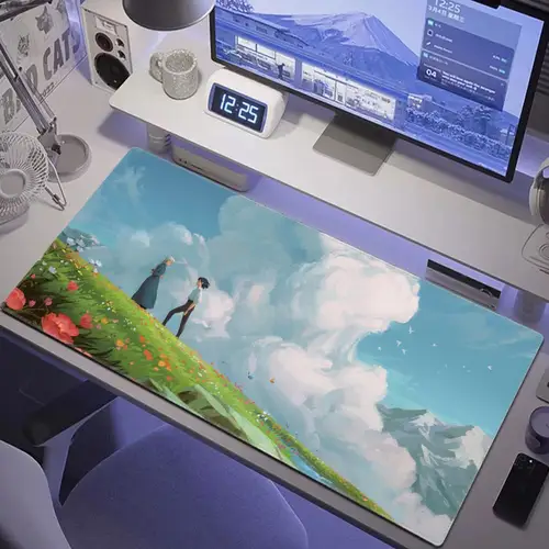 Alfombrilla de ratón de escritorio de Howl y Sophie, alfombrilla de ratón de Anime, Linda alfombrilla de escritorio HD, alfombrillas de teclado extendidas para juegos, XXL grande para Gamer alfombrilla de ratón, 90x40