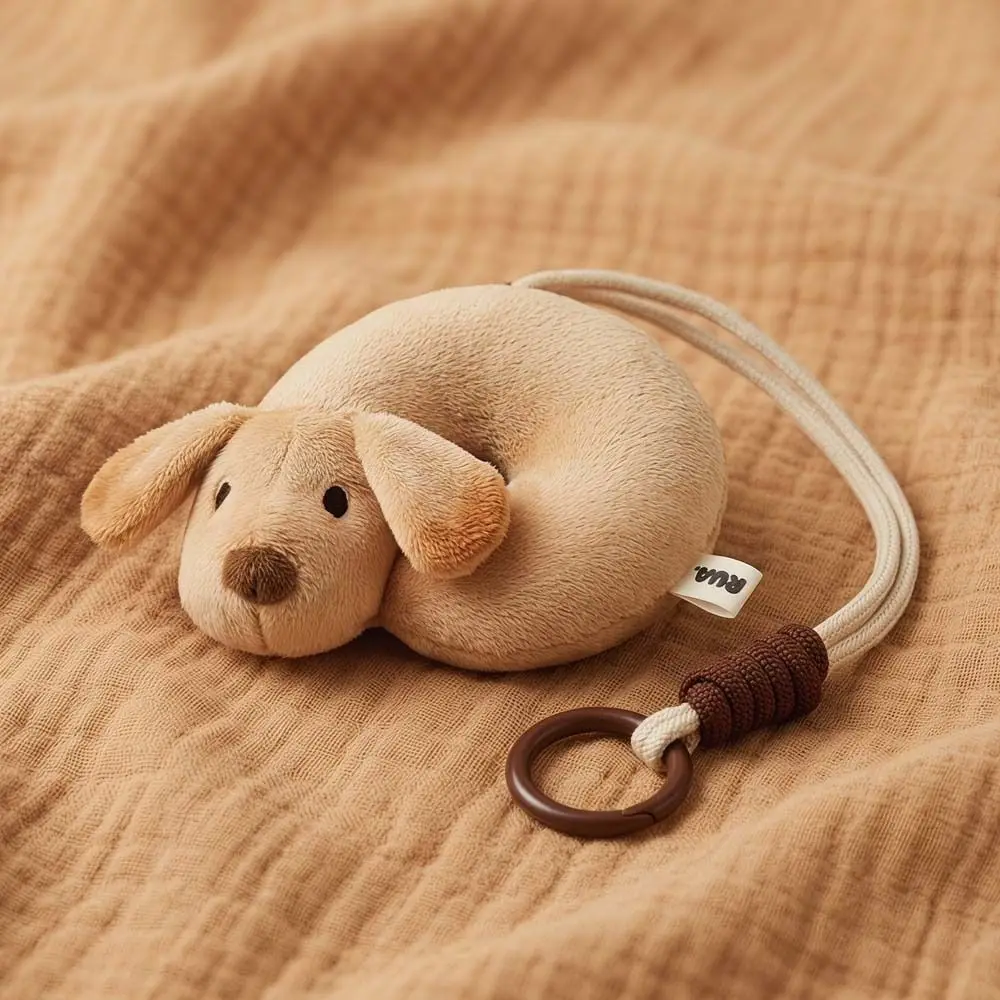 Sweet PP Cotton Dachshund Cartoon Cotton Puppy Keychain Soft Animal Puppy Pendant Birthday Gift