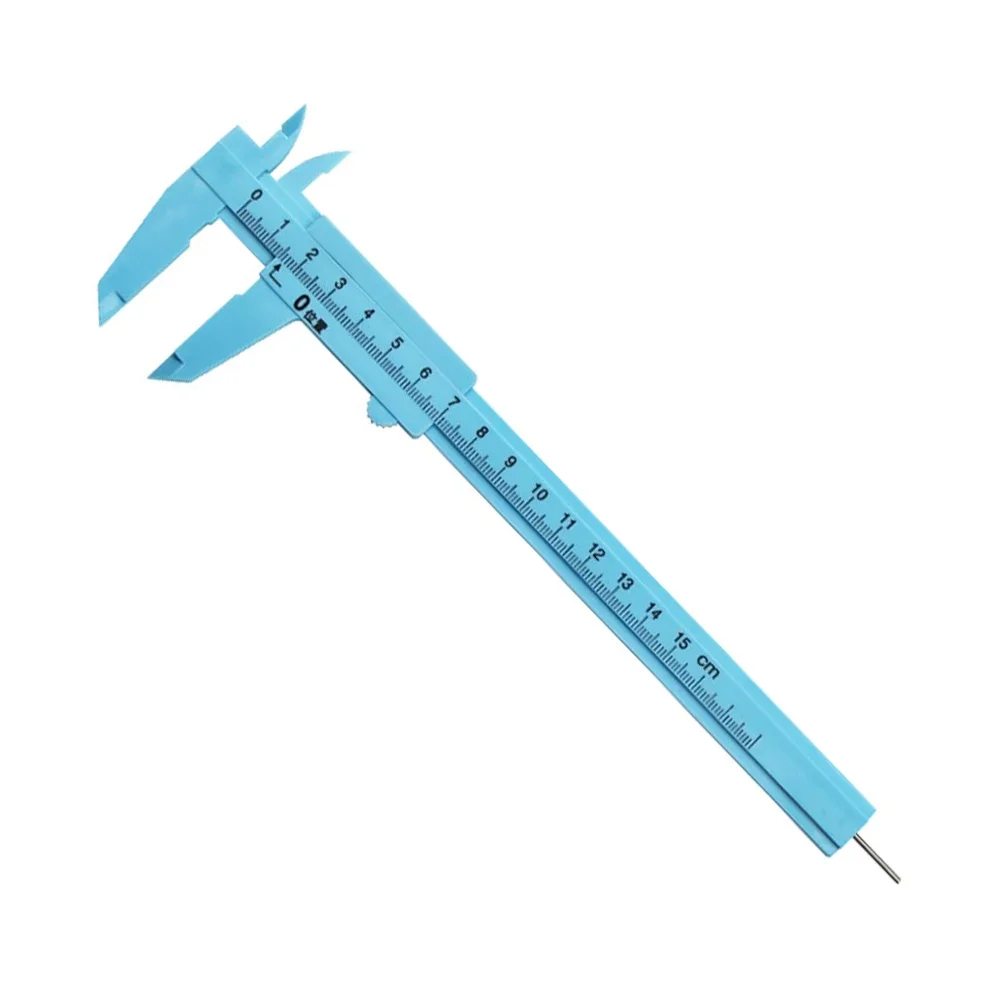 พลาสติก Vernier เครื่องวัดเส้นผ่าศูนย์กลาง 0-150 มม.รูรับแสงความลึกเส้นผ่านศูนย์กลางวัดเครื่องมือ DIY เครื่องมืองานไม้โลหะประปาชุดทํา