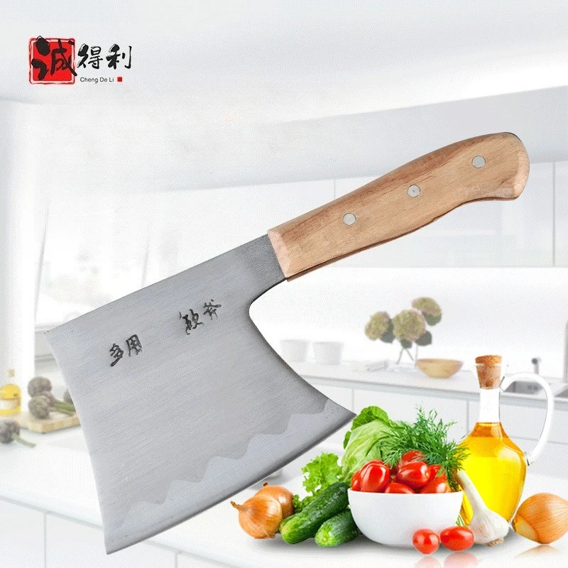 Heavy Duty Butcher Cleaver Thick Back Kitchen Knife for Chopping Pork Lamb Bones High Carbon Steel Kitchen Chopping Knife
