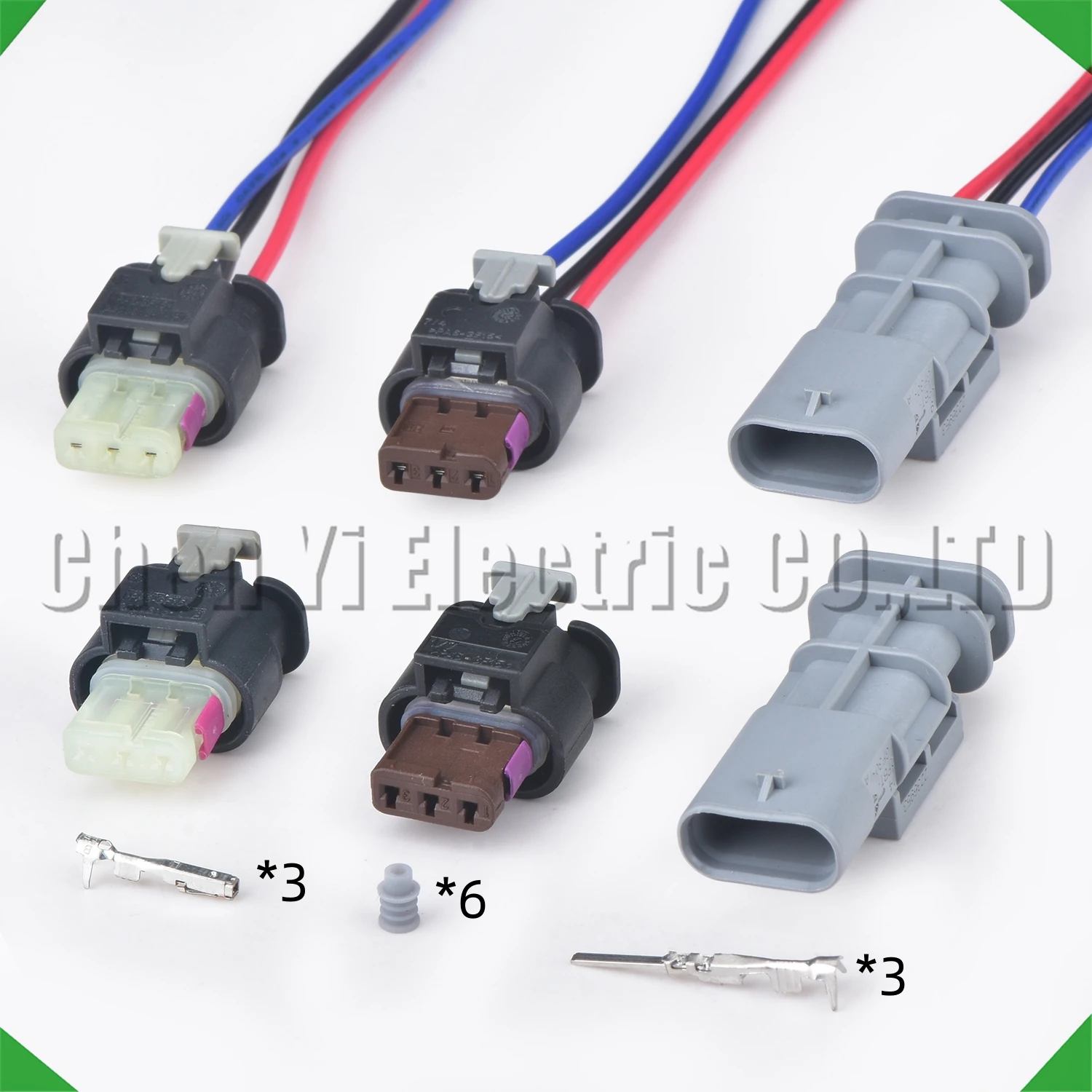 3 Pin Automotive Connectors Reverse radar probe electric eye Wire harness Plug 4F0973703A 2-1718644-1 2-1718652-1 2-1703496-7