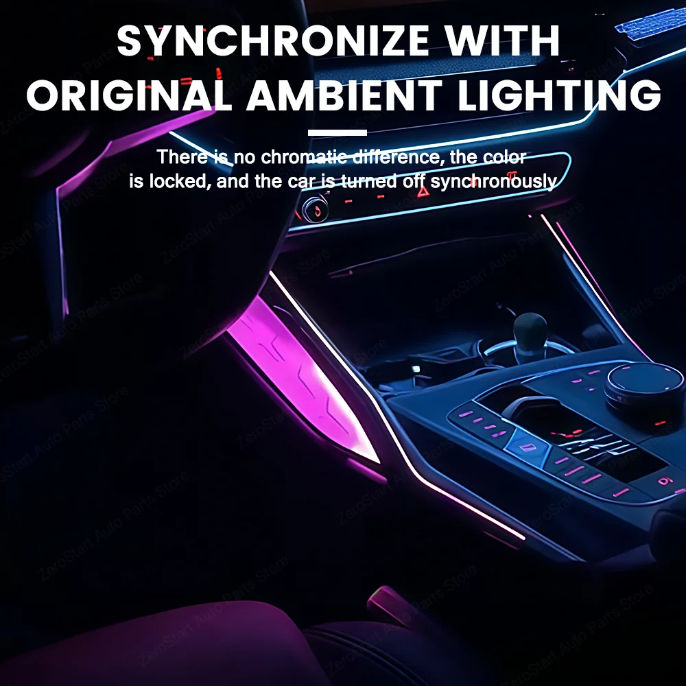 11 Colors LED Crystal Center Ambient Lighting For BMW 3 4 Series i3 G20 G22 G26 G80 G82 Console Saddle Atmosphere Light Interior