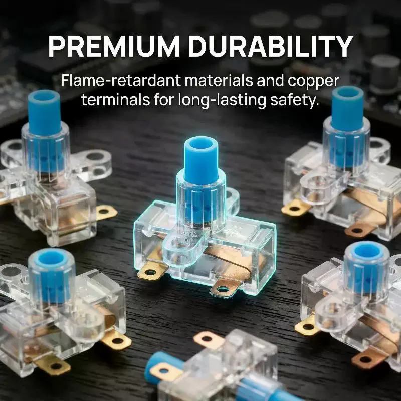 10Pcs 16A 220V Self Locking Button Switch Terminal Block Multi Purpose Universal Socket Electrical Connection Accessories