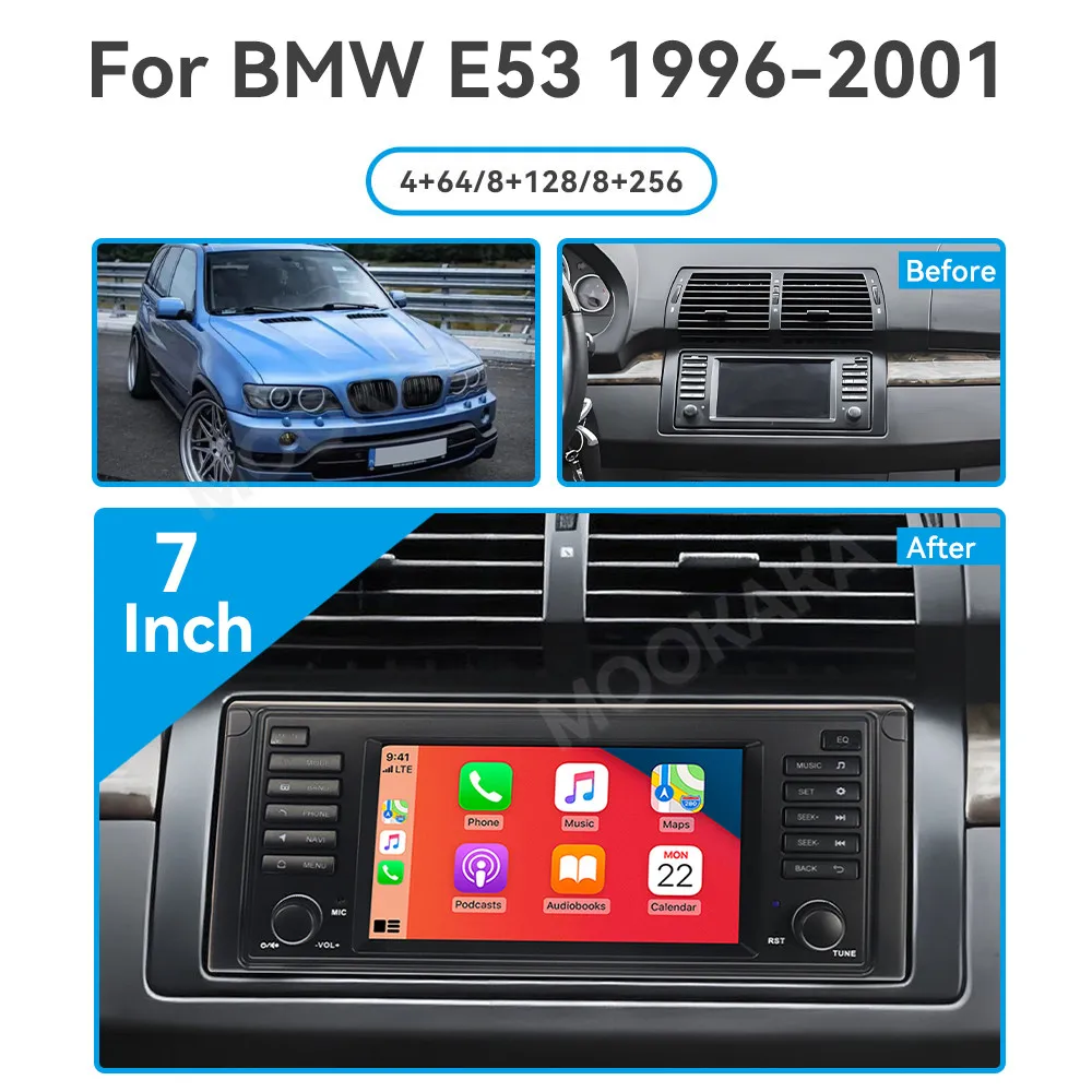 For BMW E39 E53 X5 1995 - 2006 Android Car Radio 2 Din Stereo Receiver Auto radio Multimedia Player GPS Navi Head Unit Screen