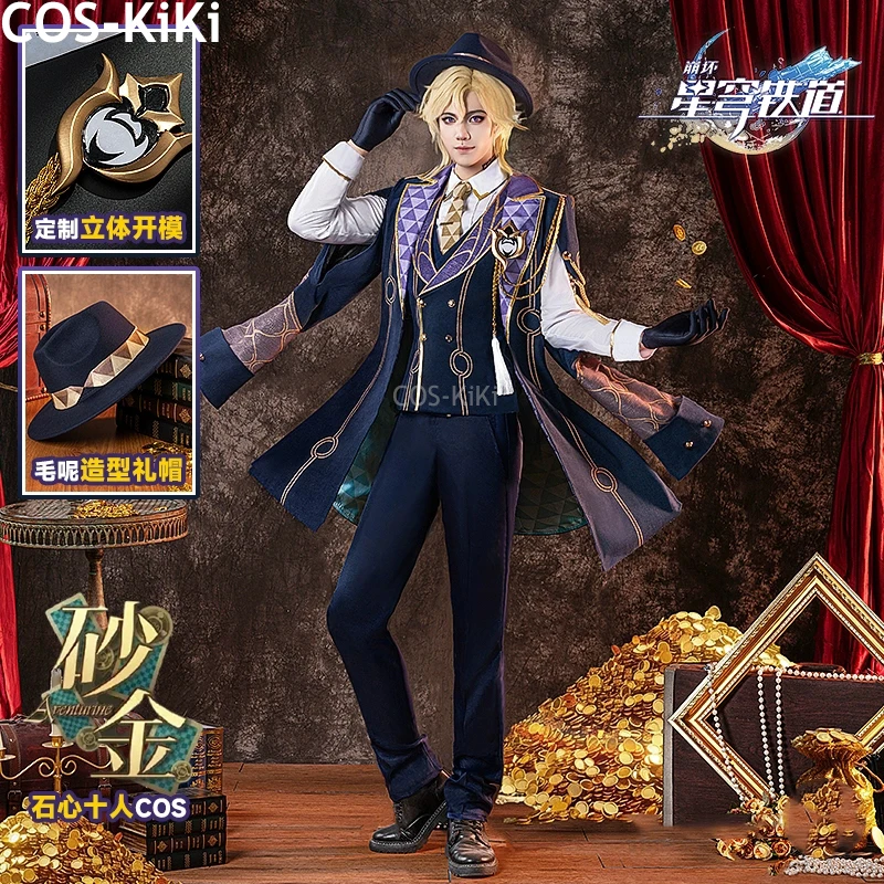 

COS-KiKi Honkai: Star Rail, авантюрин, игровой костюм, великолепная красивая униформа, карнавальный костюм, наряд для ролевых игр на Хэллоуин, мужской костюм