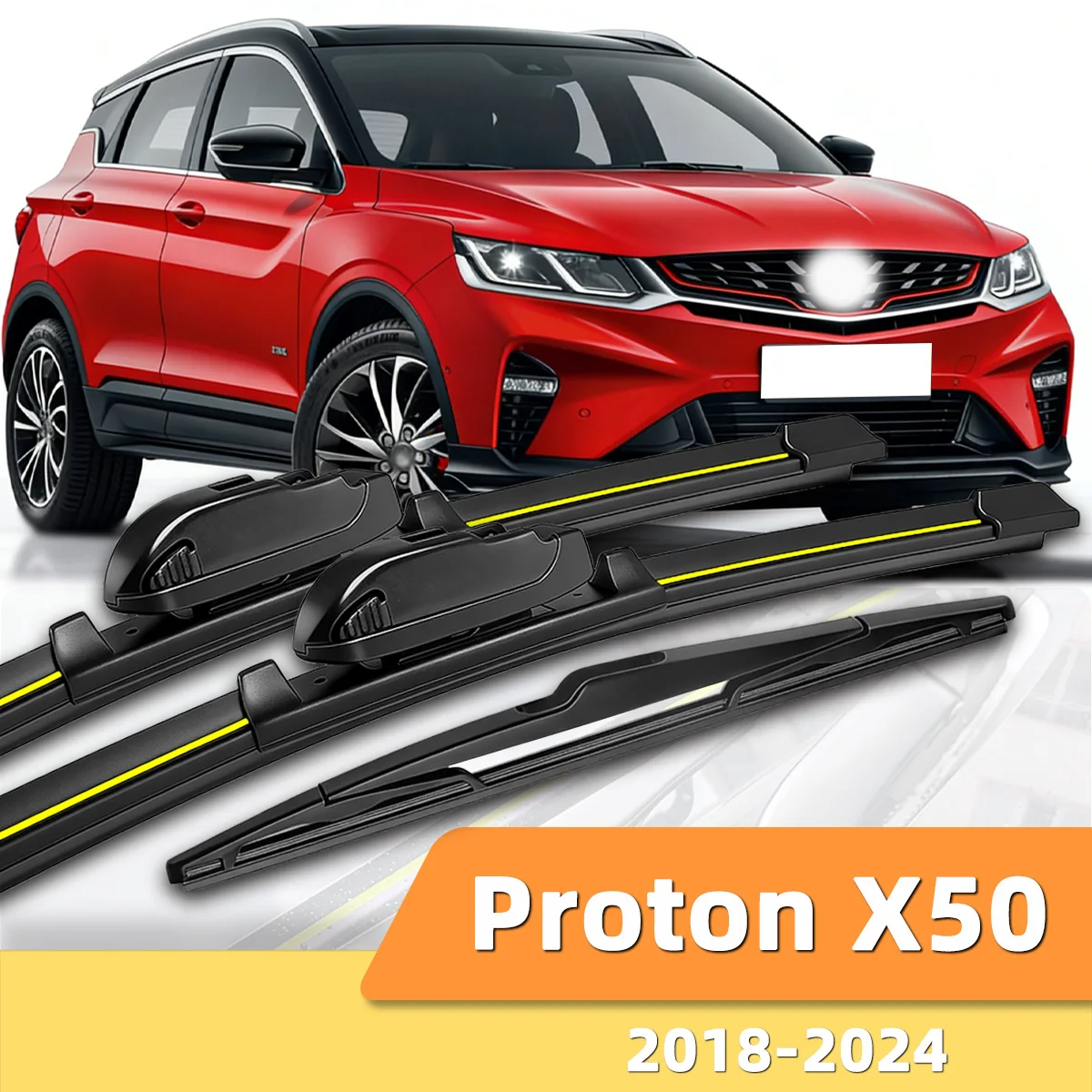 

3PCS Front And Rear Windshield Wipers Suitable For Geely Proton X50 2018-2024 Automotive Windshield Accessories 2019 2022 2023