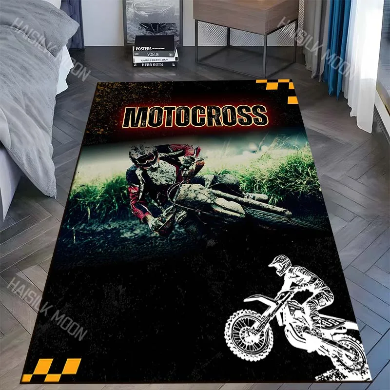 1PC Racing Off-Road Motorcycle printCarpet for Living Room Bedroom Sofa Home Decor Rus Non-slip Floor Mat Luxury Gift