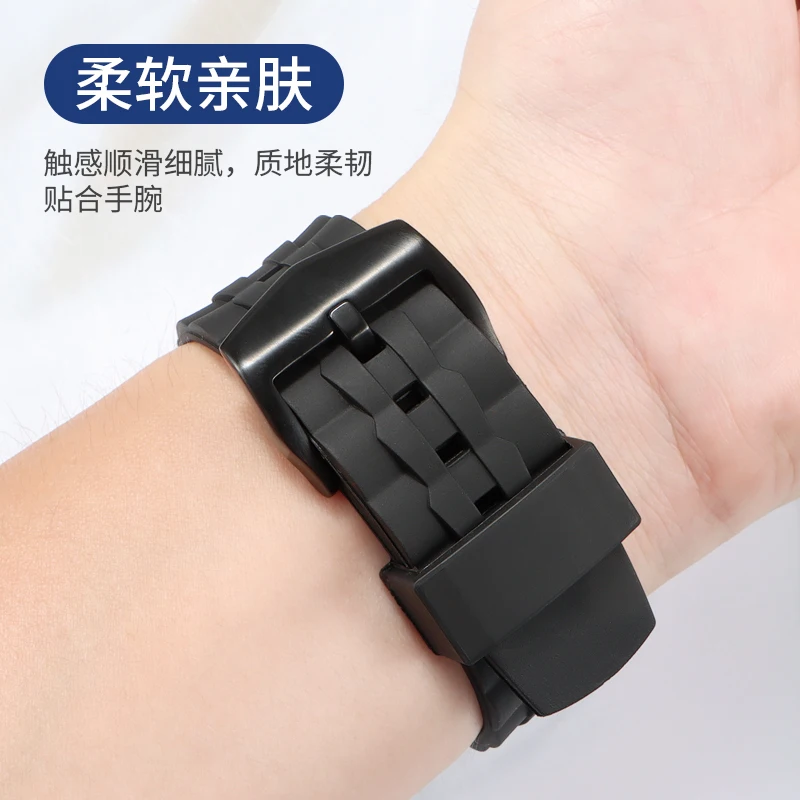 Correa de reloj Casio de silicona para hombre de 22 mm para EDIFICE Red Bull Edición limitada EF-550D Correa de repuesto, compatible con EF-550D 22 m