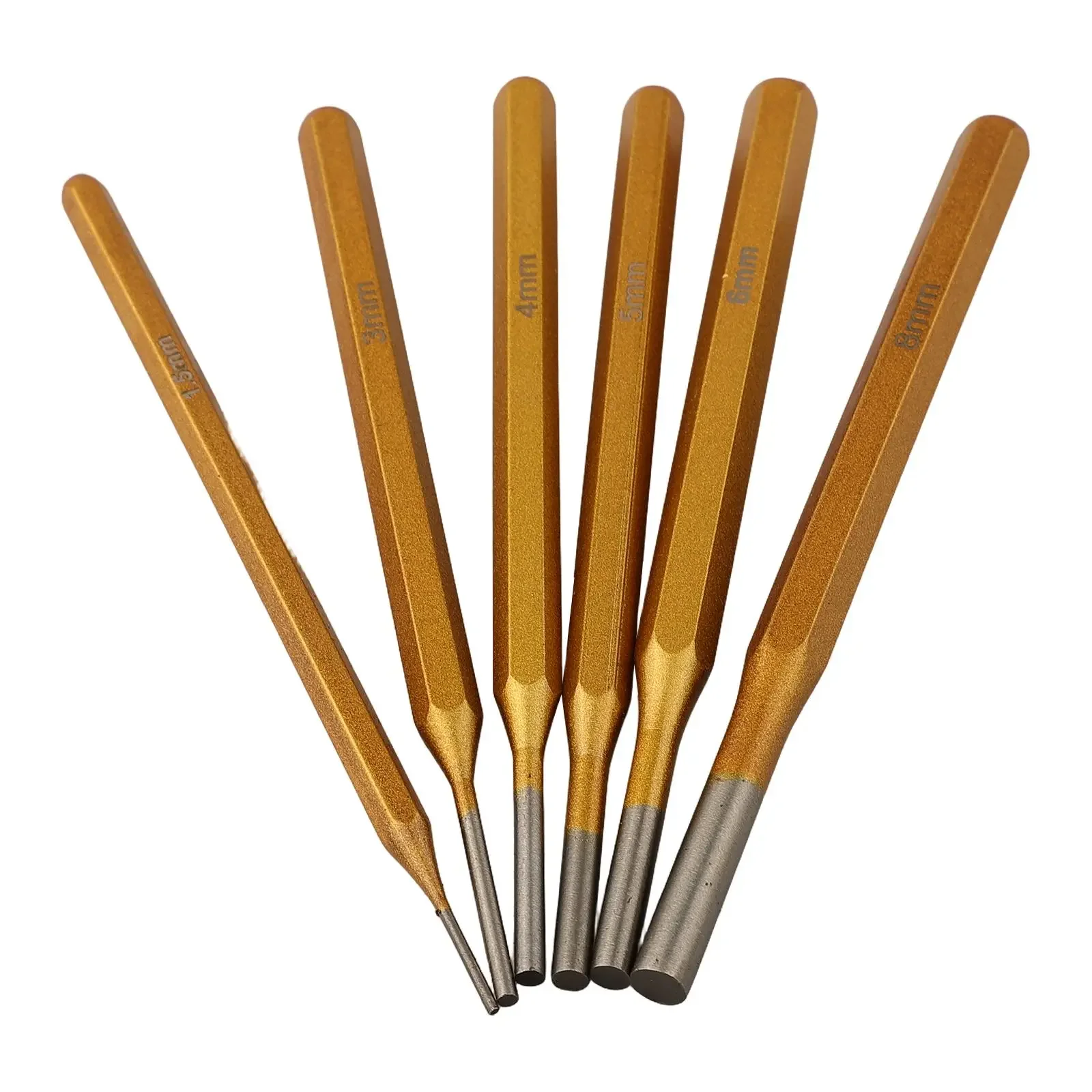 

6pcs Chisel Set Cylinder Punch Woodworking Drill Chisel Punching For Metal Stone Tool Accessories High-quality