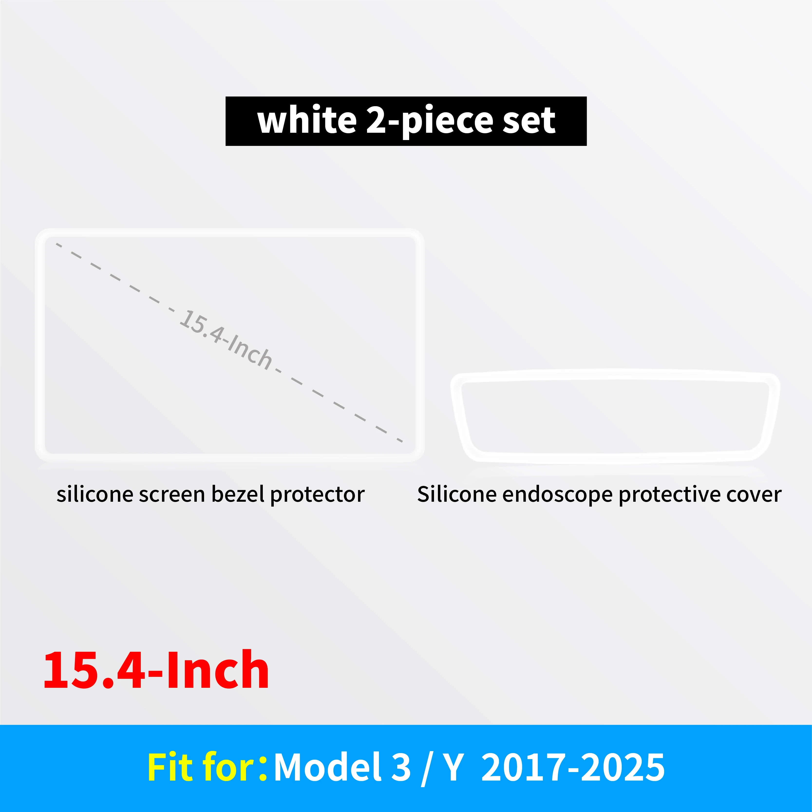 Silicone Screen Bezel Protector for Tesla Model 3/Y