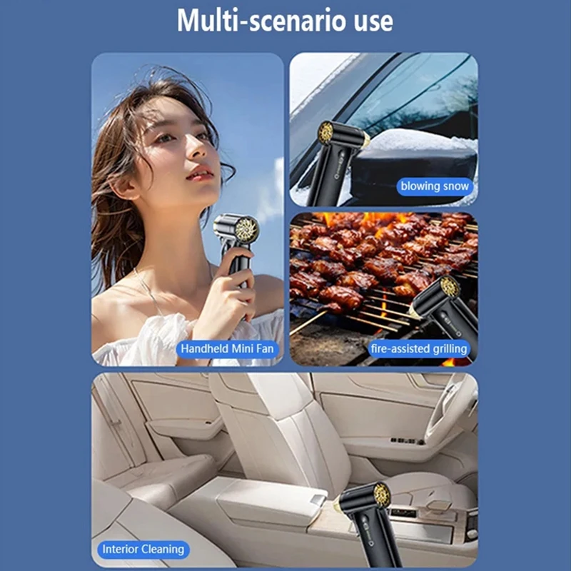 New 130000RPM Hurricane Handheld Dust Blower Can Be Used For Snow Blowing, Barbecue Assistance, Car Cleaning-AT64