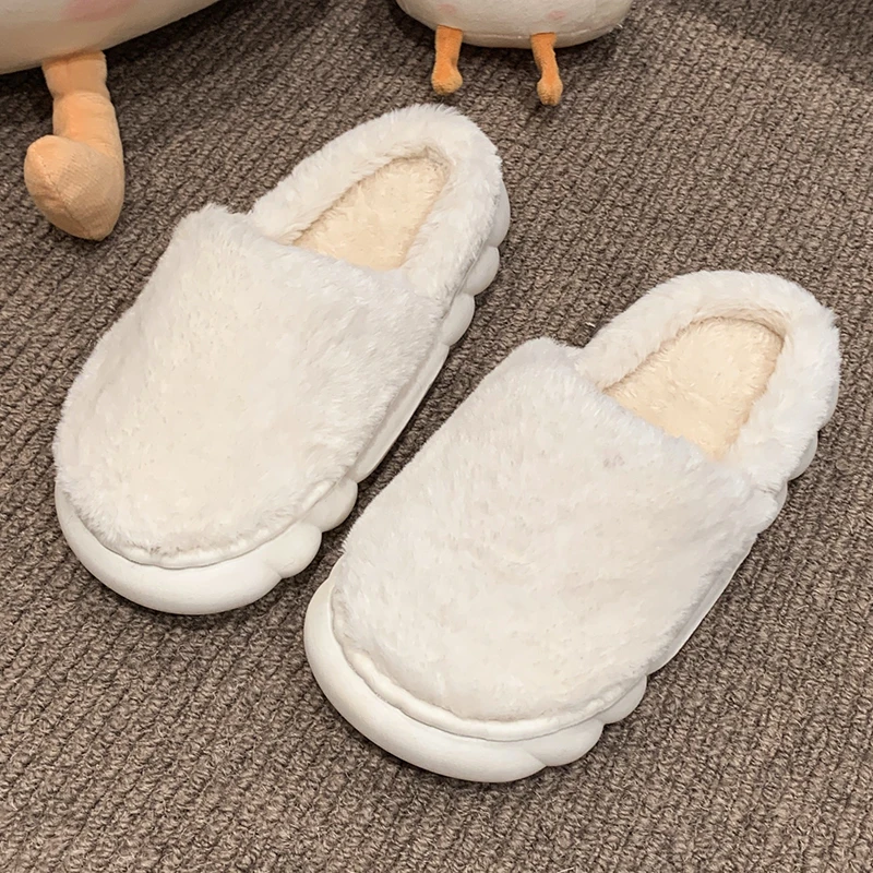 Kids Shoes Girls Slippers Closed Toe Warm Non Slip Soft Bottom Winter Indoor Suede One-piece Slippers De Mujer