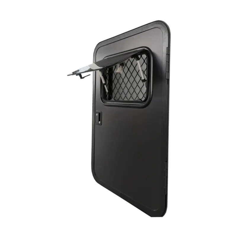 2025 أبواب قافلة مقطورة RV مفتوحة يسارًا/يمينًا مع قفل نقطة واحدة ونافذة دفع من الأكريليك #6