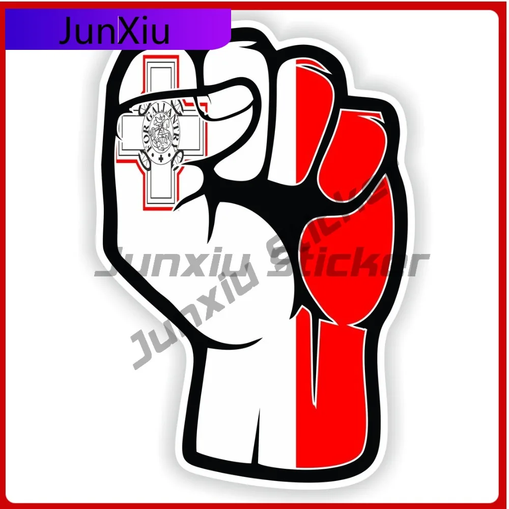 

Malta Sticker Fist Hand Funny Cool Motorcycle Scratch Cover Exterior Parts Vinyl Decal For Car Truck SUV Window Bumper Laptop