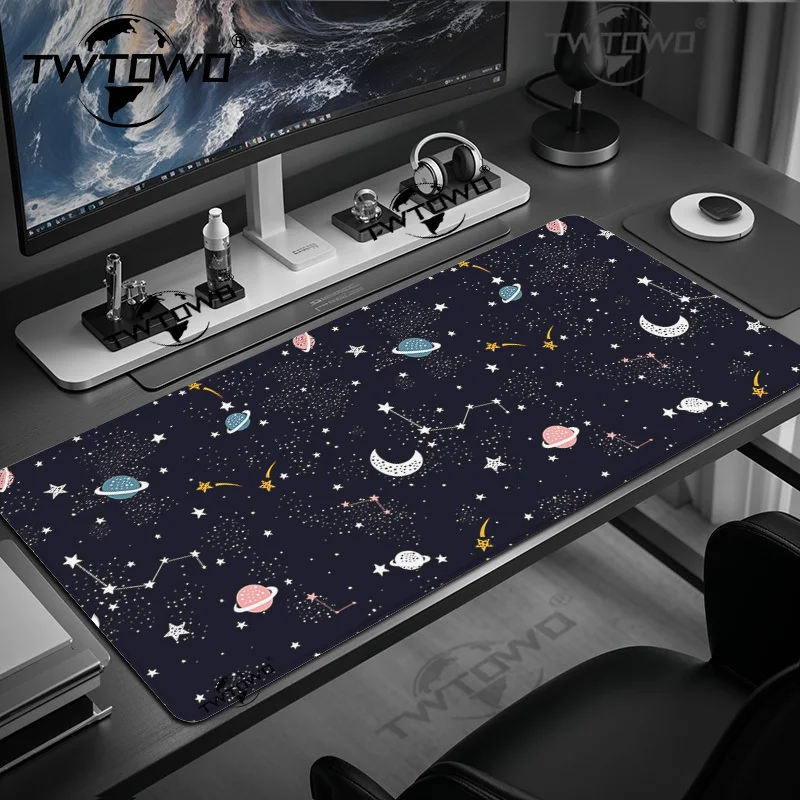 Space Galaxy Mouse Pad Gamer printon demand HD Custom Mousepad XXL Playmat Soft Carpet Non-Slip Desktop Mouse Pad Mice Pad