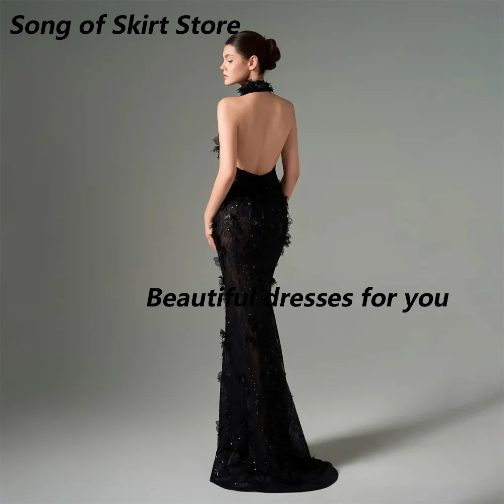 Fashion Prom Dress Customized High Neck Sleeveless Lace Appliqued Beaded Mermaid Floor Length Special Occasion Prom Gown