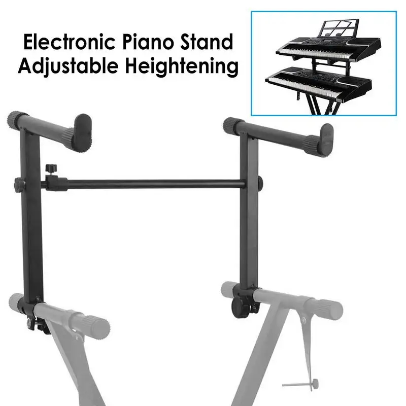 Travel Electronic Piano Stand Universals Adjustable Keyboard Stand Folding Design Sturdy Musical Instrument Holder Support Rack