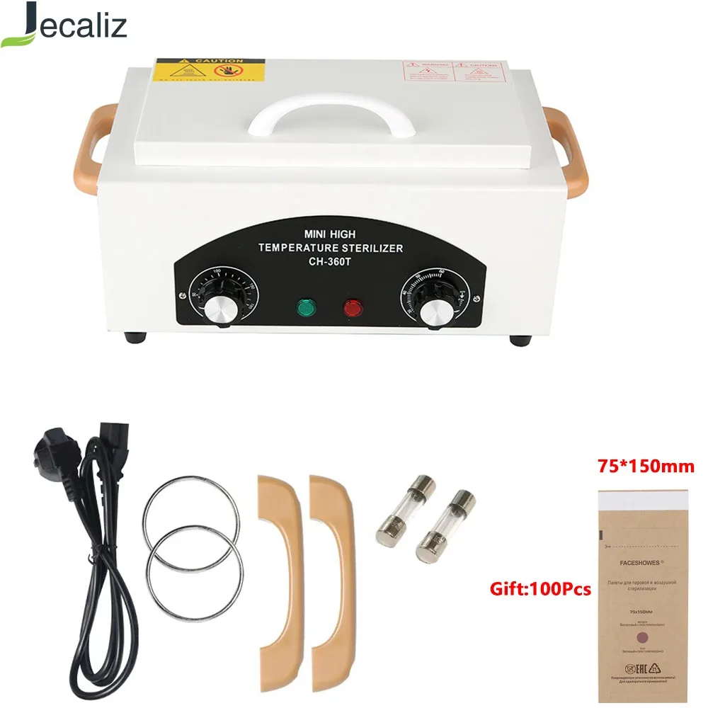 

Jecaliz Nail Sterilizer Dry Heat SterilizatioN High Temperature Disinfection Box for Manicure Salon Equipment Nail Metal Tool