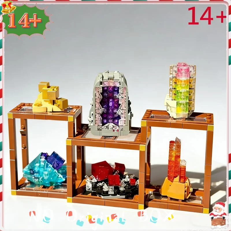 

НОВИНКА: Конструктор MOC «Кристаллы и драгоценные камни» 21362, коллекция минералов, прозрачные частицы, 880 деталей, игрушка для мальчиков и девочек