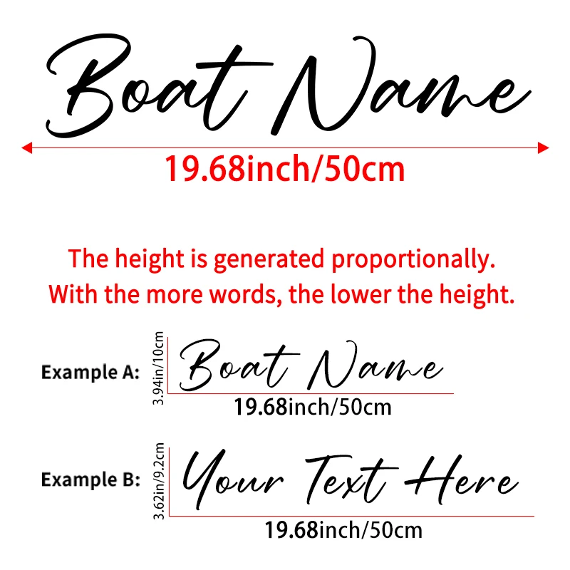 2PCS Custom Boat Stickers Waterproof for Personalized Yacht Motorboats Kayaks Car Truck Self-adhesive Modified Vinyl Decals