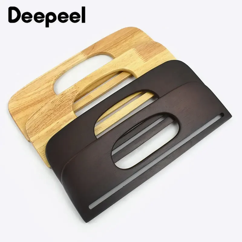 

2Pcs Deepeel 29cm Wood Bags Handle Handmade Weave Purse Closure Kiss Clasp Brackets Women Handbag Frames DIY Sewing Accessories