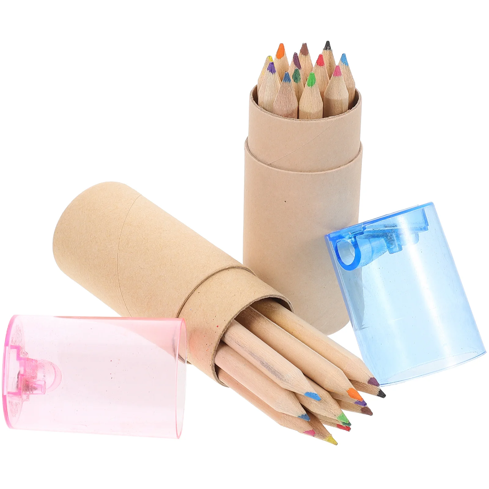 24 Pcs Colored Drawing Pencils Convenient Coloring Portable Lead Log Watercolor Kids Wooden Premium Toddler