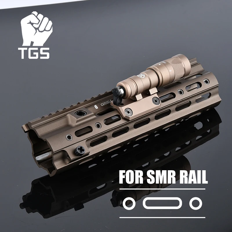 

Airsoft Flashlight Fit SMR Rail mini Scout Light Offset Side Mount For Surefir M300 M600 Weapon Light Base Accessories